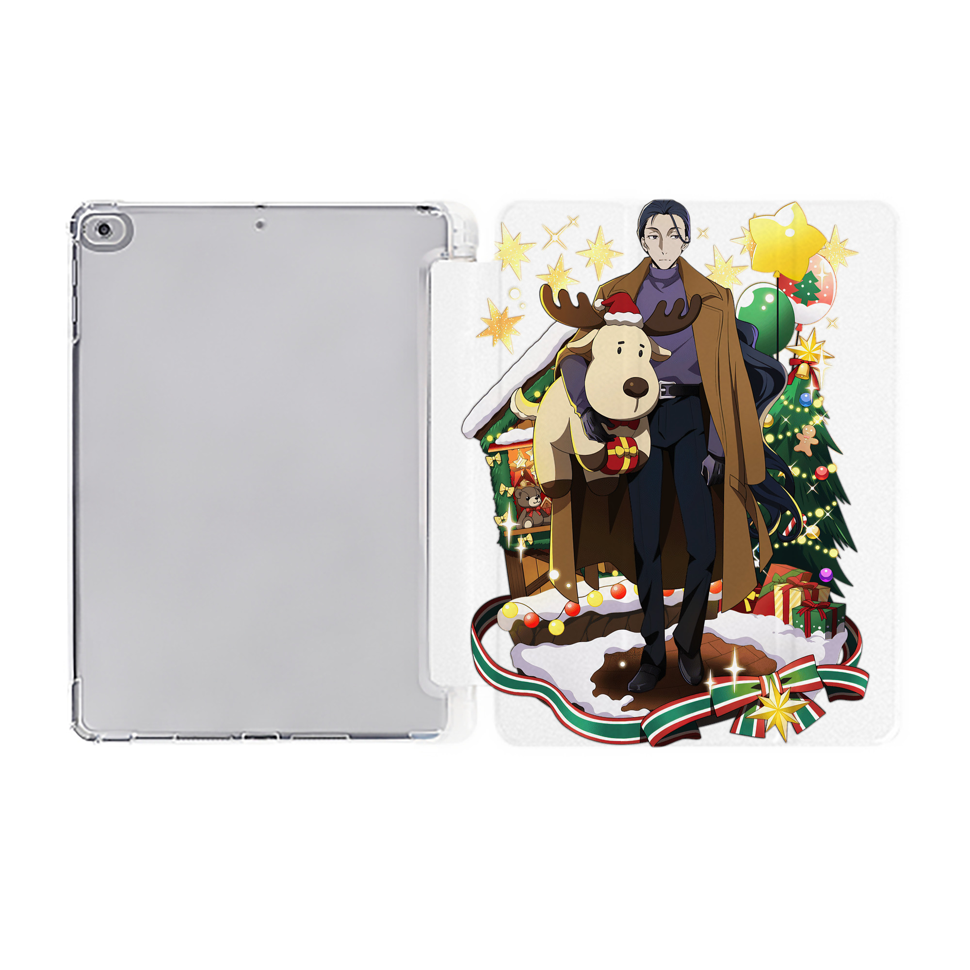 （画像用） 文豪ストレイドッグス Bungo Stray Dogs IPad ケース ペン収納付き 三つ折りスタンド PUレザー×シリコン 対応機種9.5/10.5/10.9インチ